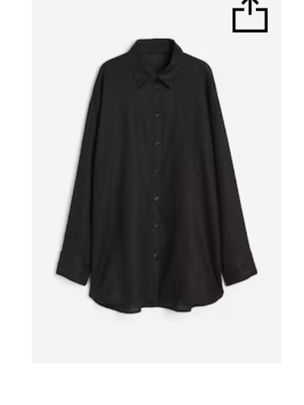 H&M Black Button-Down Long Sleeve Shirt